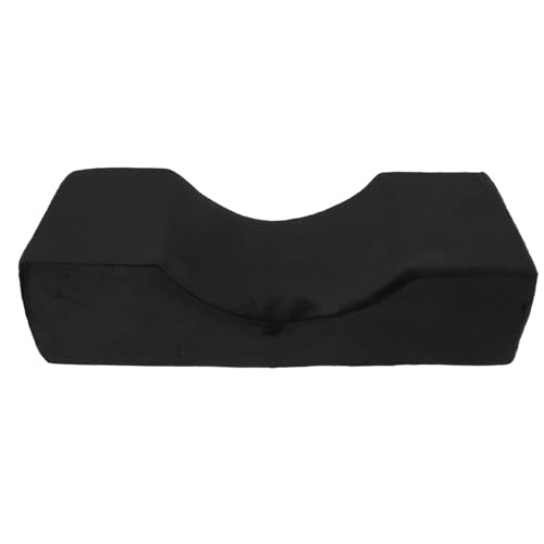 Salon Wimpernverlängerung Halskissen u geformt bequemes Samt Memory Foam Kissen schützen Hals für Wimpernverlängerung Transplantation Make -up (Black) von Senrusa