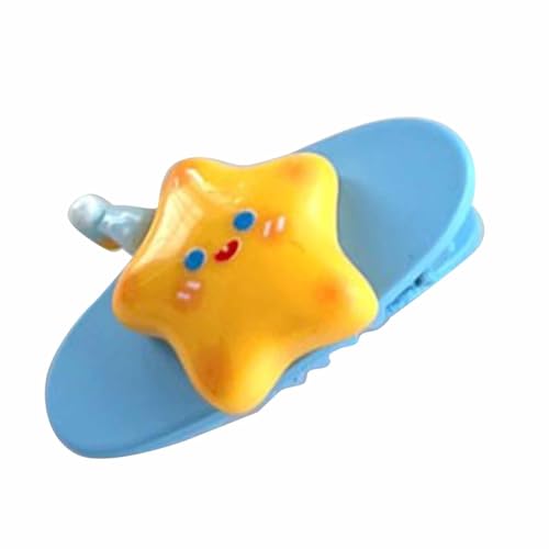 Seitenhaarclip süßer gelber Stern Oval Clip Harzmaterial Cartoon Haarschlüsse Girls Dekoration Haarzubehör von Senrusa
