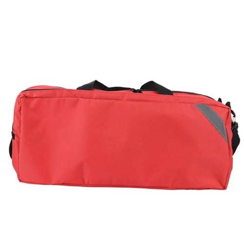 Senrusa First Responder Bag Large Capacity Emergency Bag Firefighter Bag with Adjustable Shoulder Strap Reflective Strip 600D Oxford Cloth for Outdoor (Red) von Senrusa