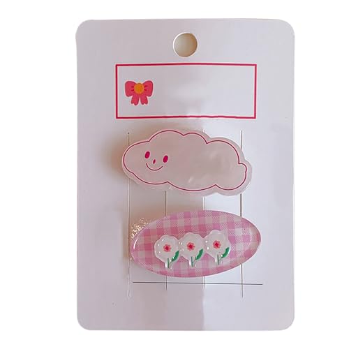 Süße Haarklammern Blumenmuster Wolkenförmige Kinder Haarstifte Haarzubehör für Haarknalls von Senrusa