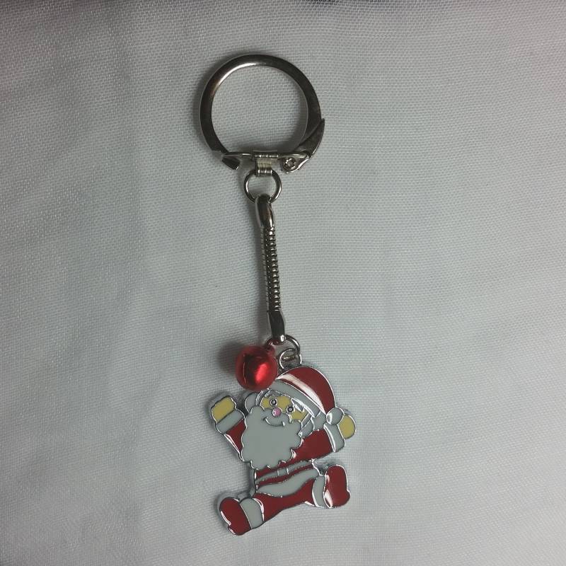 Emaillierte Santa Claus Versilberte Schlüsselanhänger von SensationalAC