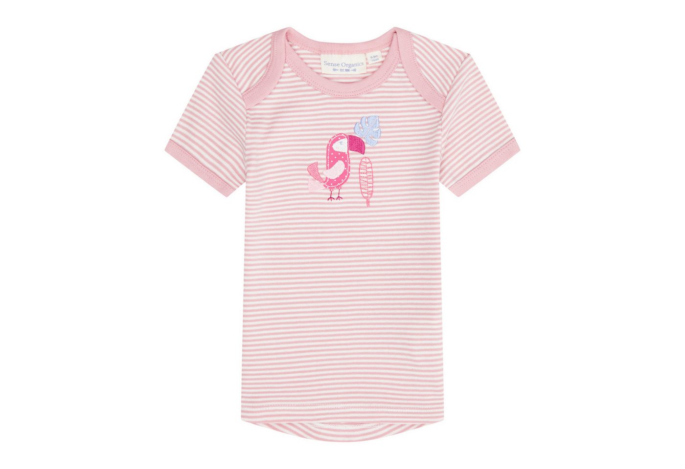 Sense Organics T-Shirt Sense Organics Tilly Baby T-Shirt Rose Stripes + Toucan 74 von Sense Organics