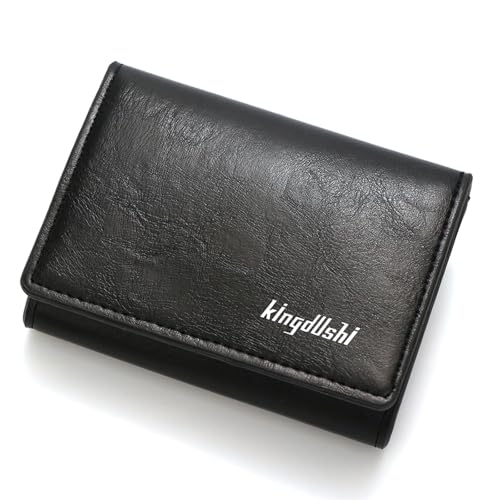 Senshuomy Geldbörse Herren - Leichte Kleine Multifunktions Kreditkartenetui zum Aufbewahren von Bargeld, Karten und Quittungen, Schwarz , Schwarz/Geldbörsen von Senshuomy