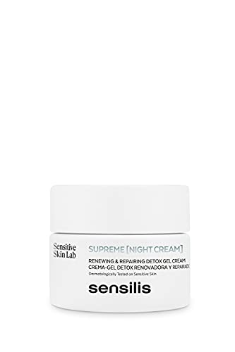 Sensilis - Supreme Nachtcreme, Intensive Regenerationspflege für eine junge Haut, Feuchtigkeitspflege, Regenerierent, Hyaluronsäure, Arganöl, Moringa oleifer, Antioxidantien, Ocean Respect - 50 ml von Sensilis