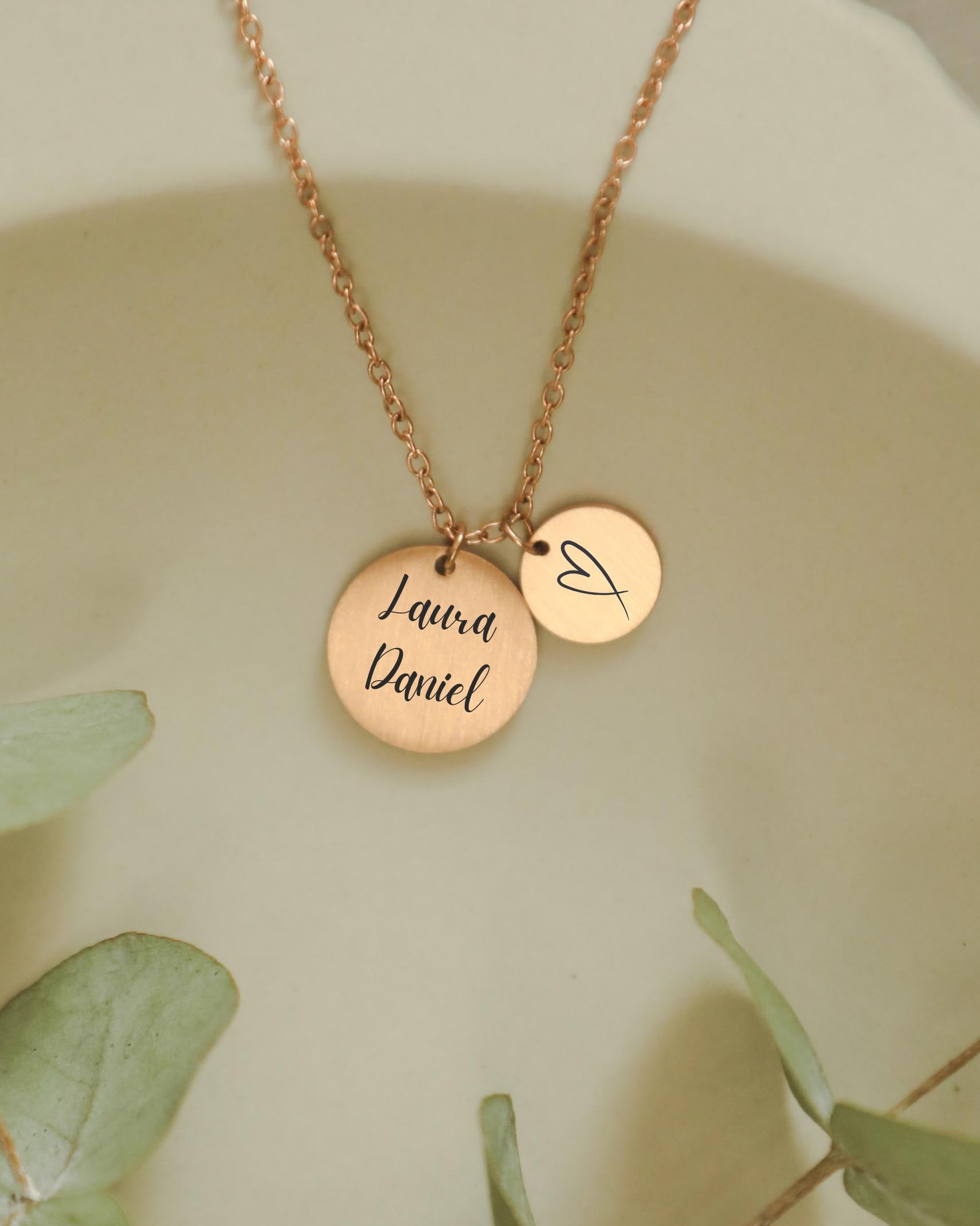 Personalisierte Kette Mit Namensgravur - Individuelle Deiner Persönlichen Gravur, Weihnachtsgeschenk Frau, Muttertagsgeschenk von SensoMioDE