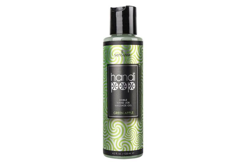 Sensuva Gleit- & Massageöl Sensuva - Handipop Handjob Massagegel Grüner Apfel - 125 ml von Sensuva