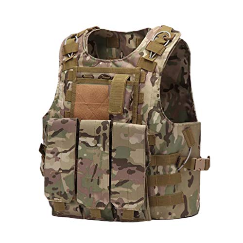 Sentaoa Taktische Weste Herren Militär Tactical MOLLE Weste Armee Airsoft Weste Für Jagd CS Outdoor (Stil#1, One Size (59 * 51)) von Sentaoa