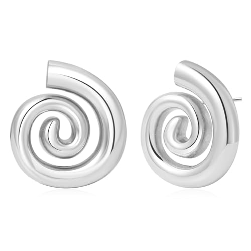 Senteria Ohrringe Silber 925 Stecker Leicht Statement Ohrringe Silber Hängend für Damen Hypoallergen Schmuck Silver Ohrstecker von Senteria