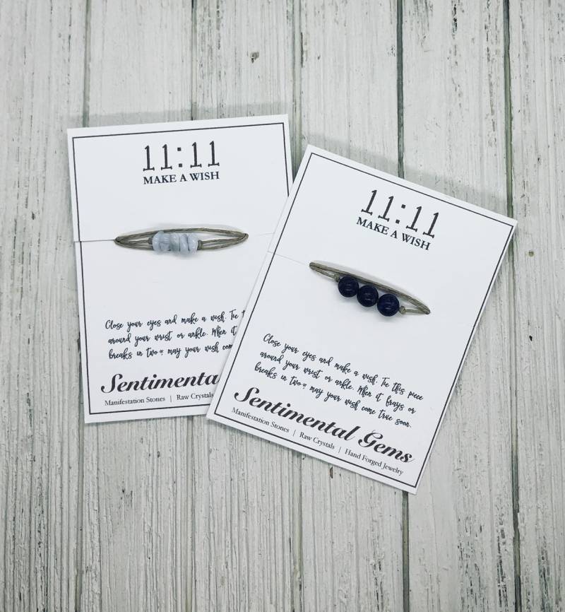 Machen Sie Einen Wunsch Armband Oder Fußkettchen Mit Runden Natursteinen Chip Perlen Nach Wahl von SentimentalGem