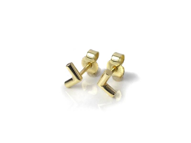 Ohrstecker "Winkel" in Gelbgold 585/000 von Sentnerjewelry