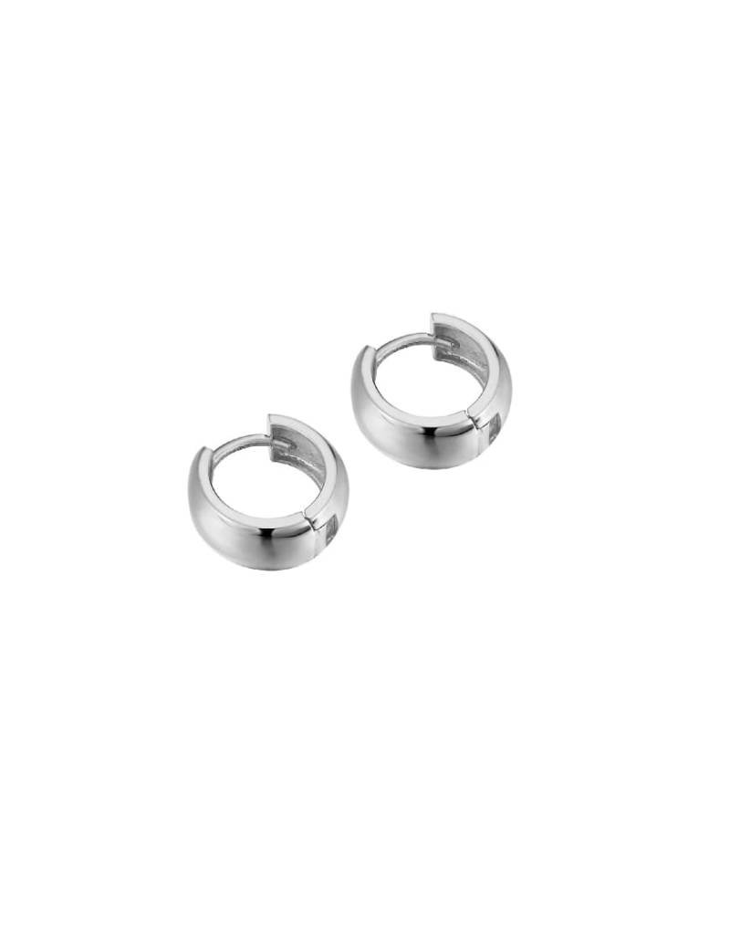 Seol + Gold - Breite kleine Creolen aus Sterlingsilber von Seol + Gold