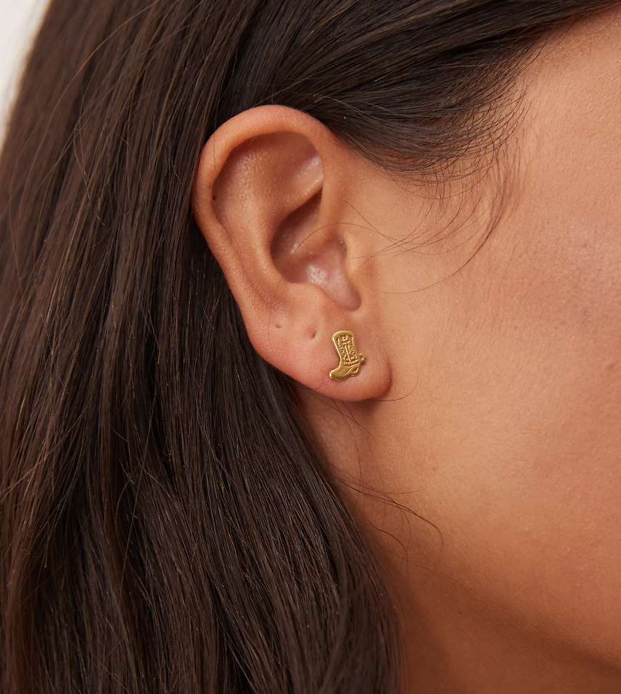 Seol + Gold - Cowboystiefel-Ohrstecker aus 18-karätigem Goldvermeil-Goldfarben Seol + Gold - Cowboystiefel-Ohrstecker aus 18-karätigem Goldvermeil-Goldfarben von Seol + Gold