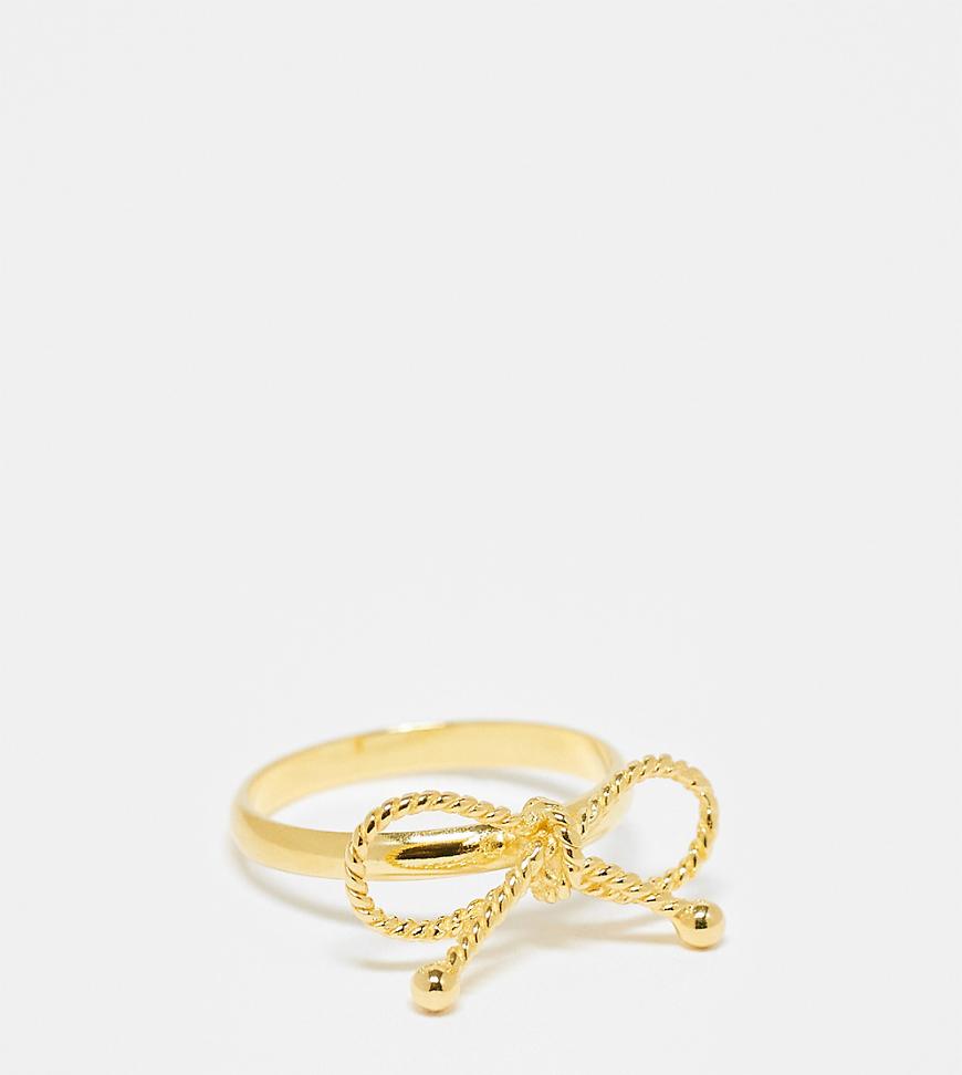 Seol + Gold - Ring aus 18-karätigem Gold-Vermeil mit Schleifen-Detail-Goldfarben Seol + Gold - Ring aus 18-karätigem Gold-Vermeil mit Schleifen-Detail-Goldfarben von Seol + Gold