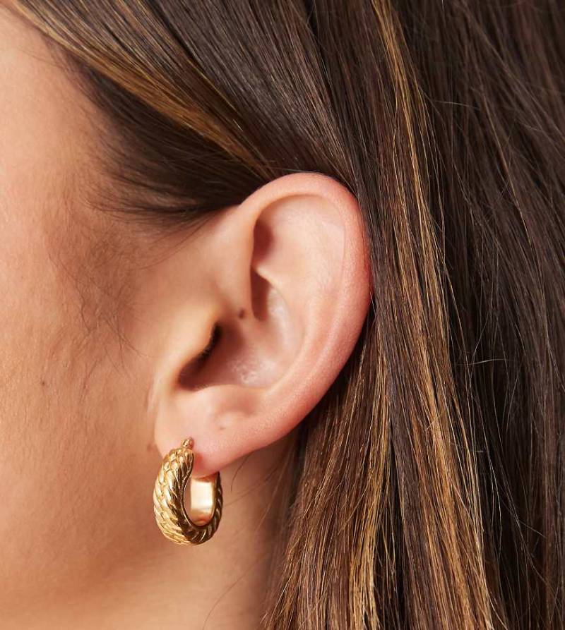 Seol + Gold - Vintage-Creolen aus 18-Karat-Gold-Vermeil mit Kordelstruktur-Design-Goldfarben von Seol + Gold