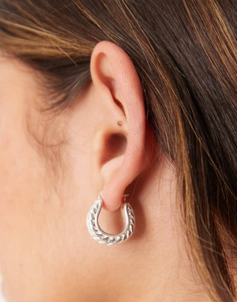 Seol + Gold - Vintage-Creolen aus Sterlingsilber mit Seilstruktur von Seol + Gold