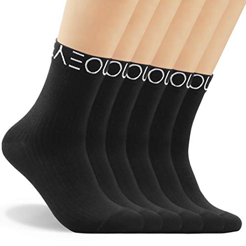 Seoulmade Damen Herren 6x Paar Socken 35-39 premium Baumwolle in Onyx Schwarz BTS 35-38 von Seoulmade
