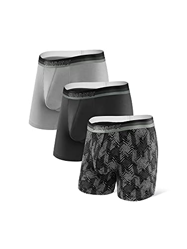 Separatec Boxershorts Herren 3er Pack Männer Men Unterwäsche Unterhosen Retroshorts Bambus Rayon mit separaten Beuteln Unterwäsche, S von Separatec