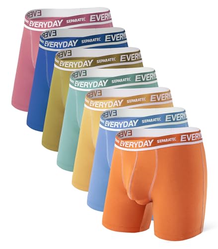 Separatec Boxershorts Herren 7er Pack aus Weicher Baumwolle Unterhosen Männer mit Unterstützender Separater Doppeltasche von Separatec
