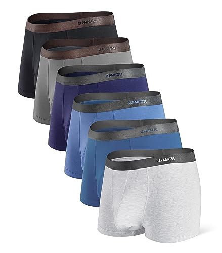 Separatec Boxershorts Herren Bambus Rayon Trunks Doppelter Beutel Atmungsaktiv Weich Männer Unterhosen Mehrfachpackung (DE/NL/SE/PL, Alphanumerisch, S, Regular, Regular, Mehrfarbig 6 Stück) Separatec Boxershorts Herren Bambus Rayon Trunks Doppelter Beutel Atmungsaktiv Weich Männer Unterhosen Mehrfachpackung (DE/NL/SE/PL, Alphanumerisch, S, Regular, Regular, Mehrfarbig 6 Stück) von Separatec