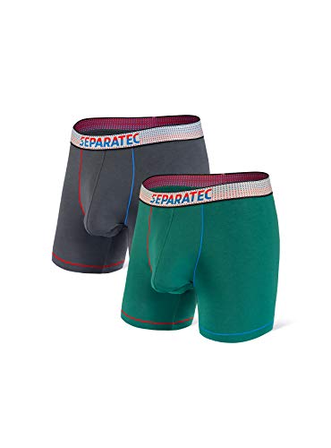 Separatec Herren Boxershorts Baumwolle Mikromodal Unterhosen mit Separaten Beuteln 2er Pack Separatec Herren Boxershorts Baumwolle Mikromodal Unterhosen mit Separaten Beuteln 2er Pack von Separatec