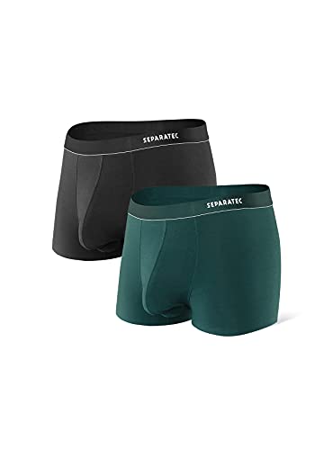 Separatec Herren Boxershorts mit Separaten Beuteln Mikromodal Unterwäsche Stilvolle Retroshorts 2er Pack von Separatec