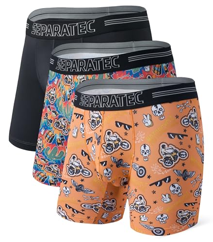 Separatec Herren Boxershorts mit Stützbeutel Leichte, schnell trocknende, Funktionelle Männer Unterwäsche 3 oder 5 Pack von Separatec