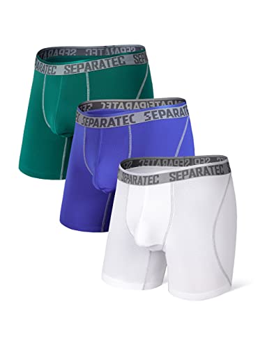 Separatec Sport Male Boxershorts Schnelltrocknende Herren Unterhosen mit Doppelter Beutel Retroshorts 3er Pack von Separatec