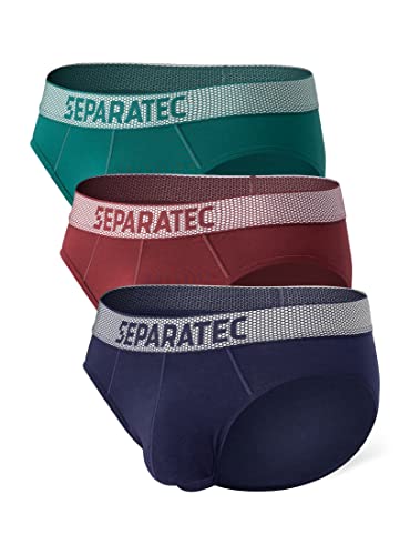 Separatec Herrenunterwäsche 2.0 Baumwolle Mikromodal mit Getrennten Taschen Atmungsaktiven Elastischen Boxershorts 3er Pack von Separatec