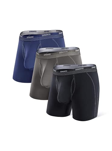 Separatec Sport Male Boxershorts Schnelltrocknende Herren Unterhosen mit Doppelter Beutel Retroshorts 3er Pack von Separatec