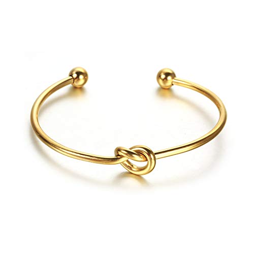 Sepfavo 14k Gold plattiert Knoten Armband für Frauen, Hochzeit Brautjungfer Geschenk Armreif, verblassen hypoallergen Band Geschenk-Box, Schmuck Damen Geschenke Sepfavo 14k Gold plattiert Knoten Armband für Frauen, Hochzeit Brautjungfer Geschenk Armreif, verblassen hypoallergen Band Geschenk-Box, Schmuck Damen Geschenke von Sepfavo