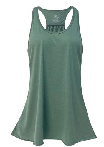 SepiMeli Flowy Triblend Racerback Tank Top Regular und Übergrößen für Damen, Basil, Groß von Sepi Meli & Co.