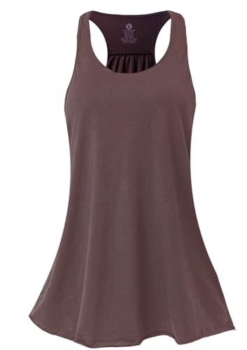 SepiMeli Flowy Triblend Racerback Tank Top Regular und Übergrößen für Damen, Malvenfarben, dunkel, Groß von Sepi Meli & Co.