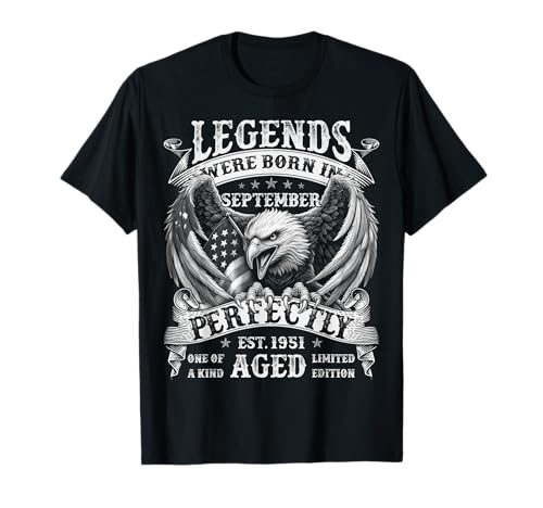 September 1951 Retro 74. Geburtstag Geschenke für Männer 74 Jahre alt T-Shirt September 1951 Retro 74. Geburtstag Geschenke für Männer 74 Jahre alt T-Shirt von September Birthday Retro Outfit For Men And Women