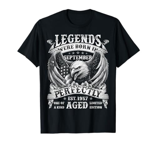 September 1957 Retro 68. Geburtstag Geschenke für Männer 68 Jahre alt T-Shirt September 1957 Retro 68. Geburtstag Geschenke für Männer 68 Jahre alt T-Shirt von September Birthday Retro Outfit For Men And Women