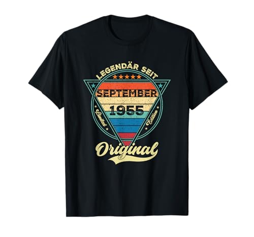 Damen Legendär seit September 1955 70.Geburtstag Junge 70 Ja T-Shirt von September Jahrgang 1955 Geburtstag