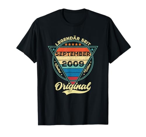 Damen Legendär seit September 2009 16.Geburtstag Junge 16 Ja T-Shirt Damen Legendär seit September 2009 16.Geburtstag Junge 16 Ja T-Shirt von September Jahrgang 2009 Geburtstag