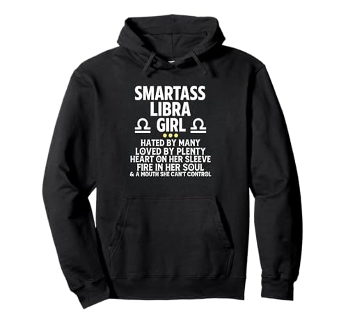 Smartass Waage Girl Lustiges Sternzeichen Astrologie Horoskop Pullover Hoodie Smartass Waage Girl Lustiges Sternzeichen Astrologie Horoskop Pullover Hoodie von September October Birthday Gift Horoscope Shirt