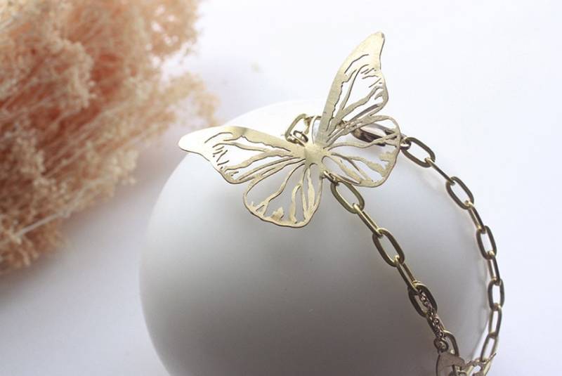 Golden Nature Schmetterlinge Armband/Handarbeit Schmuck Messing Mode Accessoires von SeptemberRoom