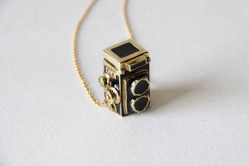 Vintage Twin Lens Spiegelreflex Kamera Anhänger Halskette - Medaillon Handgemachter Schmuck Zubehör von SeptemberRoom