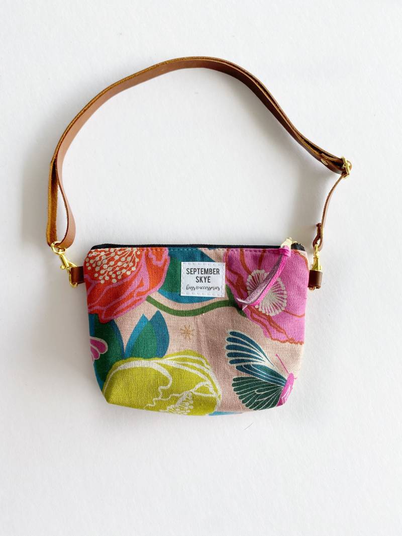 Kleine Mädchen Handtasche in Neon Geblümt - Tasche Geschenke Für Geburtstag Gastgeschenk von SeptemberSkye