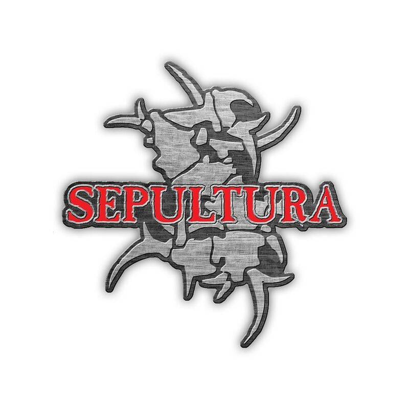 Sepultura Pin - Logo & Tribals - silberfarben  - Lizenziertes Merchandise! von Sepultura