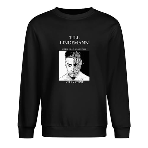 Creative Till and Lindemann Calm Coloring Book Basic Cute R320 Tshirt Men's Long Sleeve Crewneck 100% Cotton Pullover Sweatshirts Black XL von Será