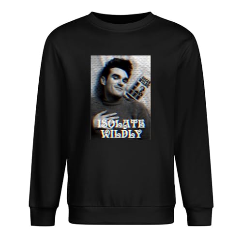 The Smiths Isolate Wildly Organic Men's Long Sleeve Crewneck 100% Cotton Pullover Sweatshirts Black L von Será