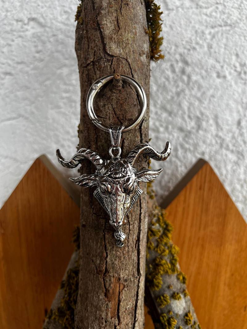 Schlüsselanhänger - Satan Teufel Hades Luzifer 666 Zinn Edelstahl Schlüsseldekoration Retro Vintage Gothic Kult Kultismus Religion Glaube von LilithKreativeStudio