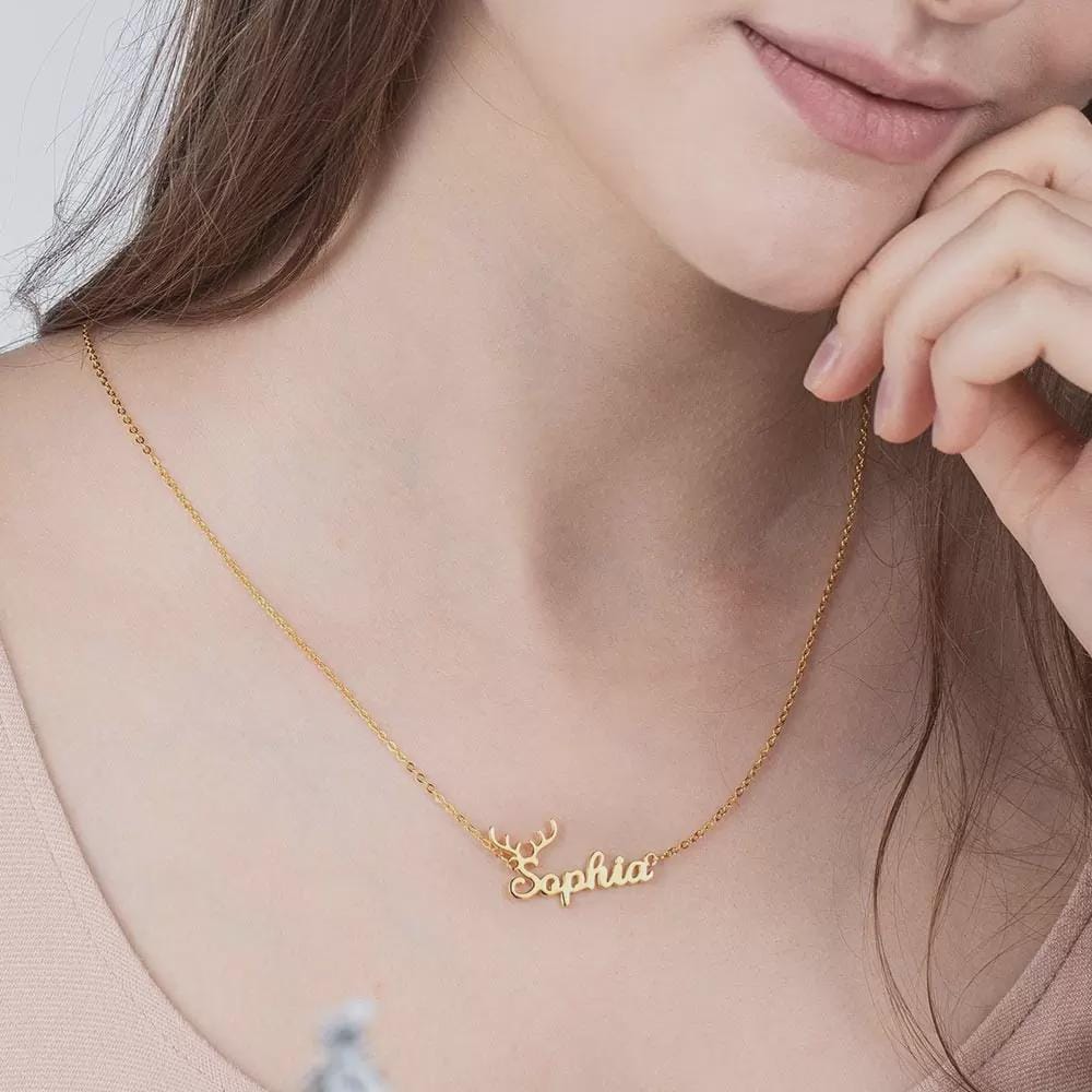 Personalisierte Weihnachts Name Halskette Sterling Silber Urlaub Anhänger von SeraphinaWear