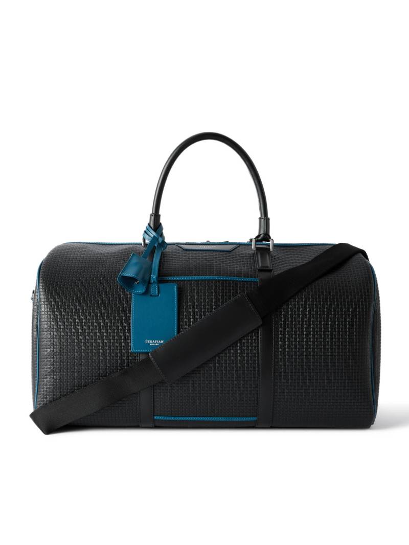 Serapian - Leather-Trimmed Stepan Coated-Canvas Holdall - Men - Black von Serapian