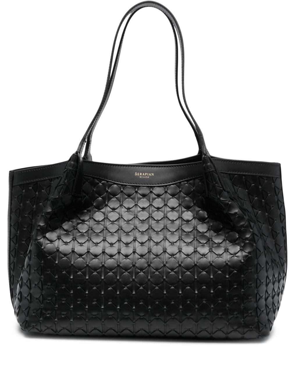 Serapian Mini Secret Mosaico Handtasche - Schwarz von Serapian