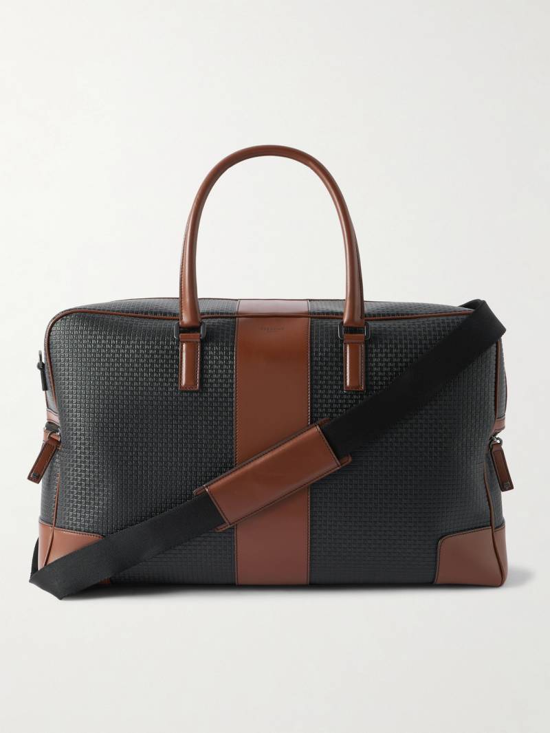 Serapian - Stepan 72 Leather-Trimmed Monogrammed Coated-Canvas Duffle Bag - Men - Black von Serapian