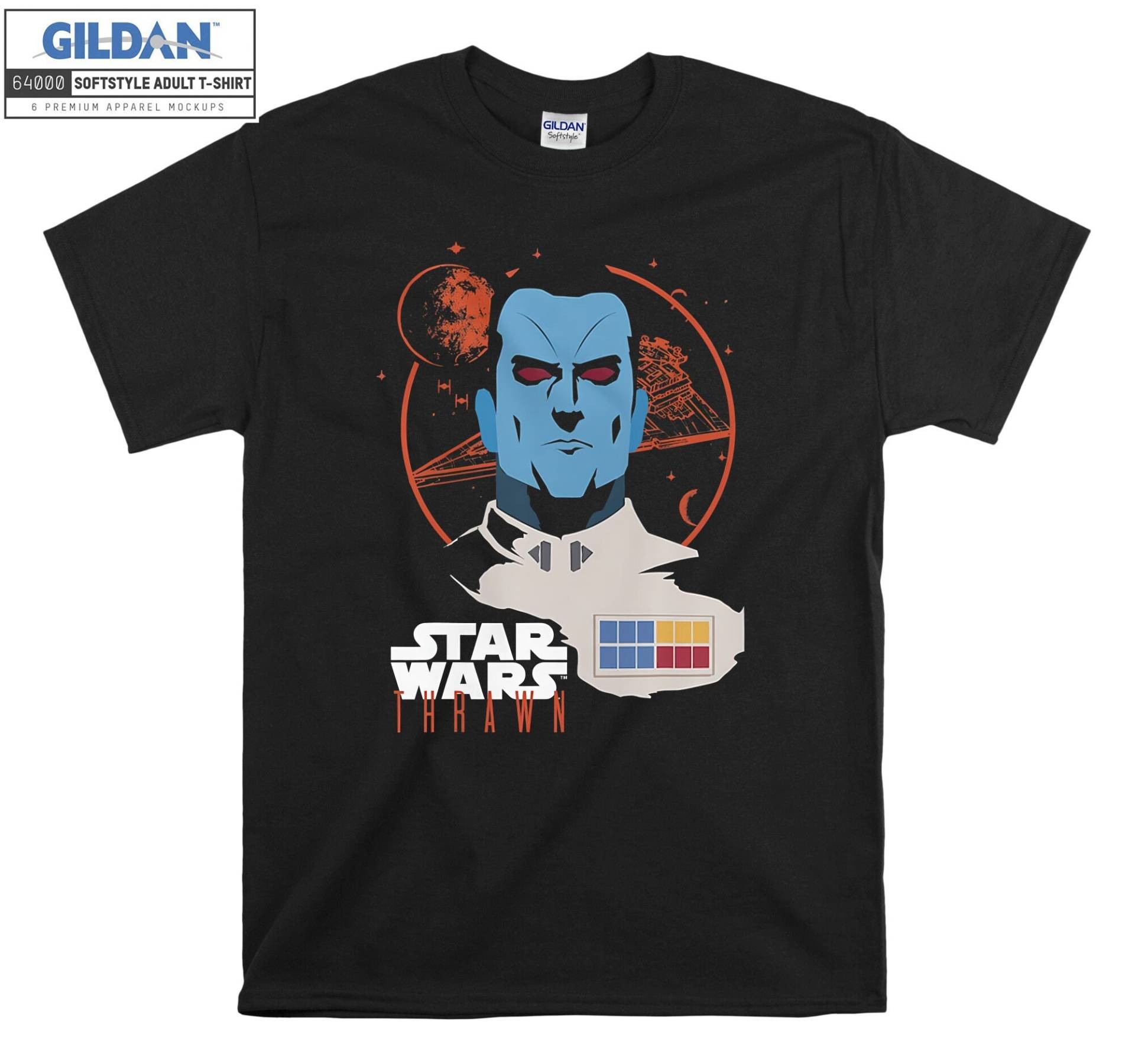 Admiral Thrawn Head Shot Grafik T-Shirt Hoody Kinder Tragetasche Tshirt S-M-L-xl-xxl-3xl-4xl-5xl Gildan Oversized Herren Damen Unisex 7194 von Serbanati