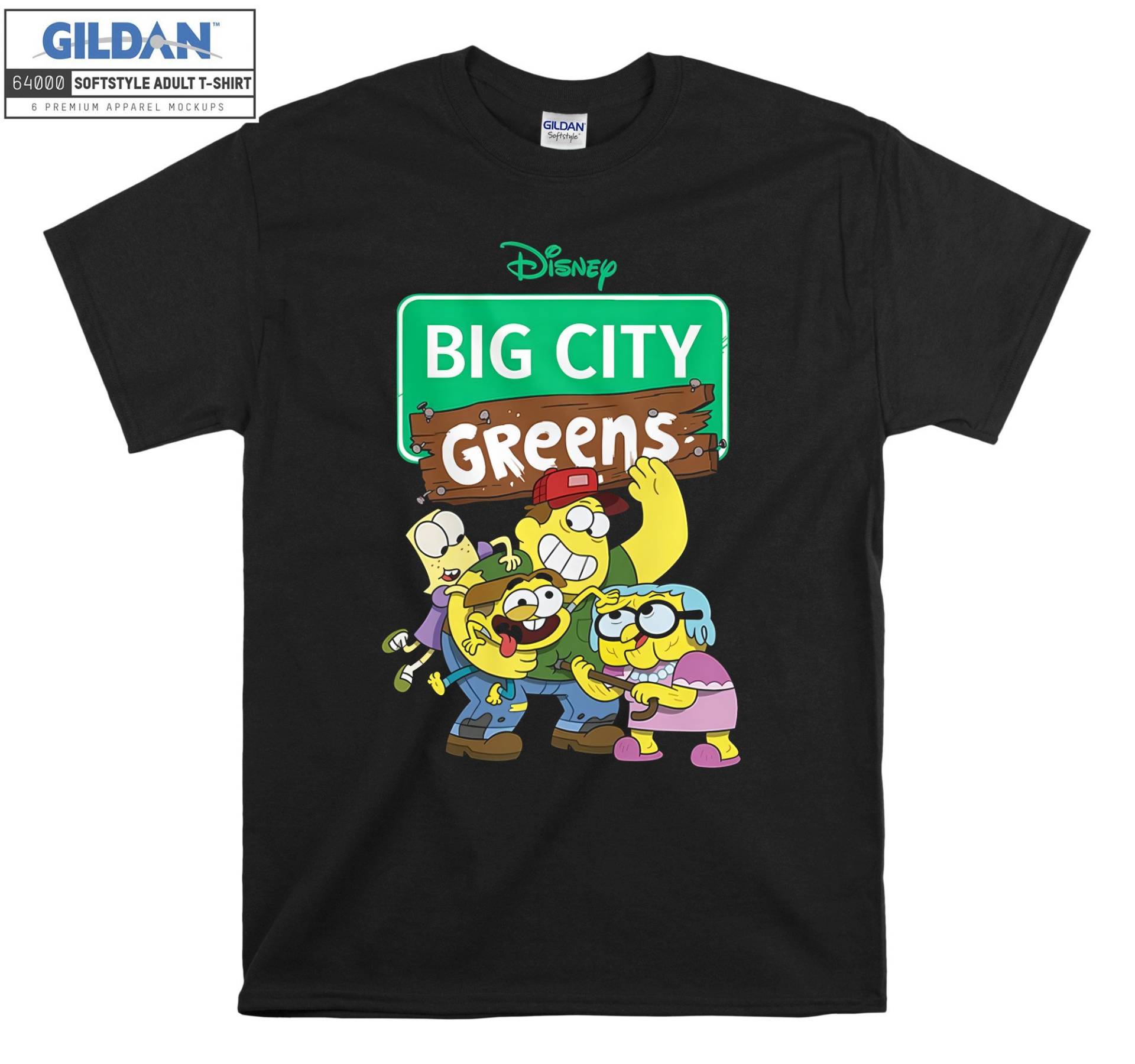 Big City Greens Süße Charaktere T-Shirt Hoody Kinder Tragetasche Tshirt S-M-L-xl-xxl-3xl-4xl-5xl Gildan Oversized Herren Damen Unisex 6564 von Serbanati